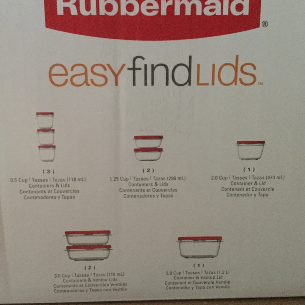 Rubbermaid easy find lids 18 pc storage set *NEW - Picture 3 of 4